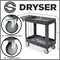 Dryser Utility Cart with Wheels, 40" x 17" Heavy Duty 550 lb. Capacity with Shelves - 2 Tier Rolling Cart with Two 5" Swivel Casters for Warehouse, Garage, Cleaning